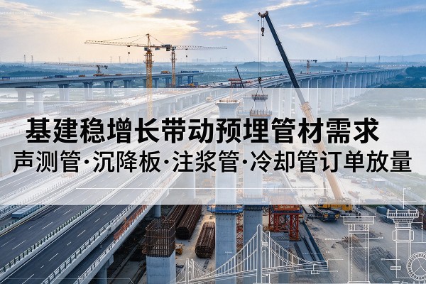昆山基建稳增长带动预埋监测管材需求,声测管、沉降板、注浆管订单持续放量